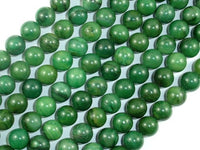 Verdite, African Jade, 8mm (8.5 mm) Round Beads-RainbowBeads