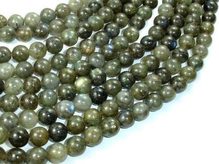 Labradorite Beads, Round, 8mm-RainbowBeads