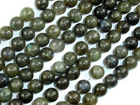 Labradorite Beads, Round, 8mm-RainbowBeads
