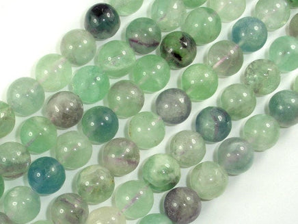 Fluorite Beads, 12mm Round Beads-RainbowBeads