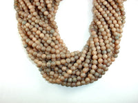 Druzy Agate Beads, Light Champagne Geode Beads, 6mm, Round Beads-RainbowBeads