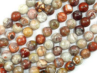 Mexican Crazy Lace Agate Beads, 8mm Round Beads-RainbowBeads