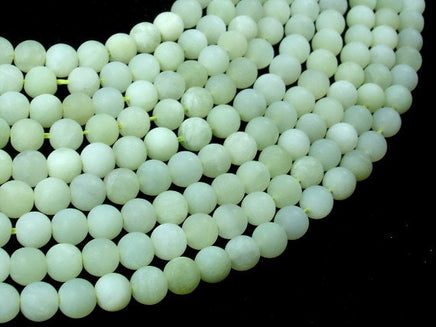 Matte New Jade Beads, Round, 6mm-RainbowBeads