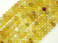 Yellow Opal, 6mm (6.8mm) Round Beads-RainbowBeads