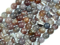 Botswana Agate Beads, 8mm Round Beads-RainbowBeads