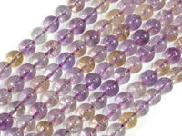 Ametrine, 8mm Round Beads-RainbowBeads