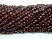 Red Garnet Beads, 3.5mm Round Beads-RainbowBeads