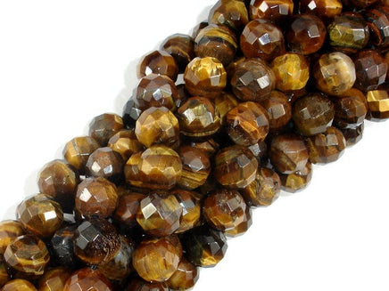 Tiger Eye Beads, 10mm Faceted Round-RainbowBeads