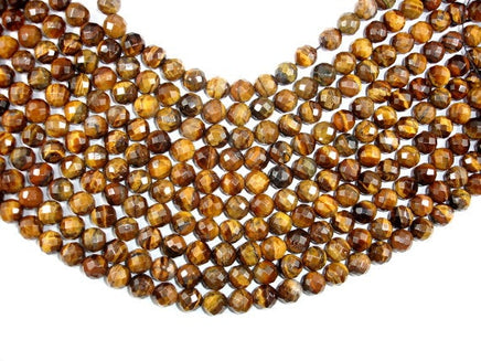 Tiger Eye Beads, 10mm Faceted Round-RainbowBeads