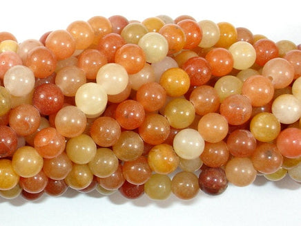 Genuine Old Yellow Jade Beads, 6mm-RainbowBeads