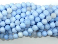 Light Blue Agate Beads, 6mm Round Beads-RainbowBeads