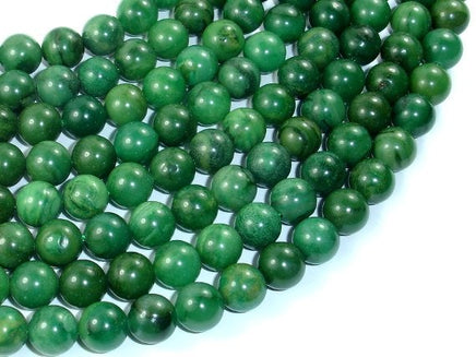 Verdite, African Jade, 8mm (8.5 mm) Round Beads-RainbowBeads