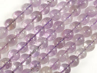 Light Amethyst, Ametrine, 10mm Round Beads-RainbowBeads