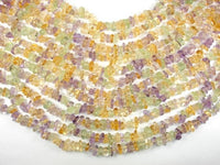 Mixed Quartz- Amethyst, Citrine, Prehnite, Pebble Chips Beads-RainbowBeads