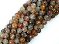 Lodolite Quartz, 8mm Round Beads-RainbowBeads