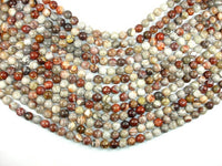 Mexican Crazy Lace Agate Beads, 8mm Round Beads-RainbowBeads