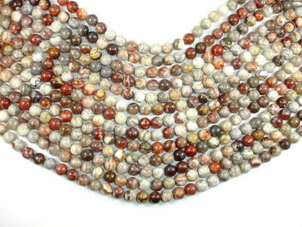 Mexican Crazy Lace Agate Beads, 8mm Round Beads-RainbowBeads
