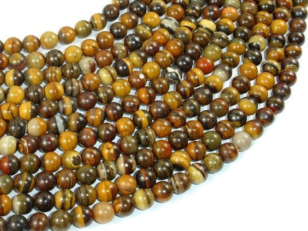 Iron Zebra Jasper Beads, 6mm Round Beads-RainbowBeads