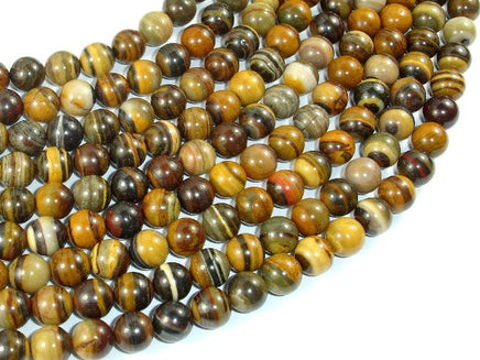 Iron Zebra Jasper Beads, 8mm Round Beads-RainbowBeads