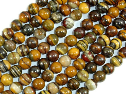 Iron Zebra Jasper Beads, 8mm Round Beads-RainbowBeads