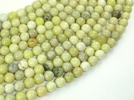Butter Jade Beads, 6mm Round Beads-RainbowBeads