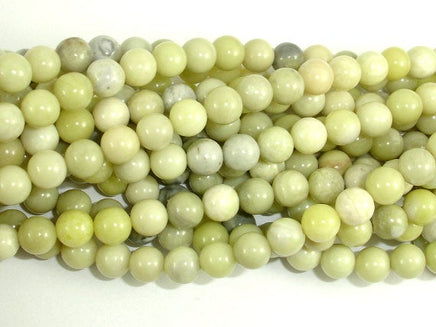 Butter Jade Beads, 6mm Round Beads-RainbowBeads