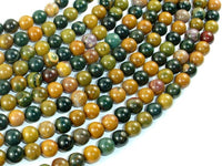 Ocean Jasper, 6mm Round beads-RainbowBeads