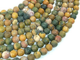 Matte Ocean Jasper, 8mm Round beads-RainbowBeads