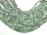 Matte African Turquoise, 8mm Round Beads-RainbowBeads