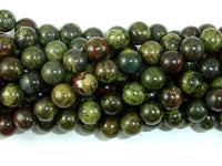 Dragon Blood Jasper, 8mm, Round Beads-RainbowBeads