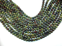 Dragon Blood Jasper, 8mm, Round Beads-RainbowBeads