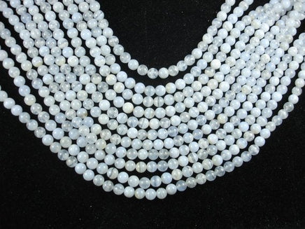 Blue Chalcedony Beads, Blue Lace Agate Beads, Round, 6mm-RainbowBeads