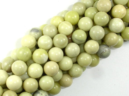 Butter Jade, 10mm Round Beads-RainbowBeads