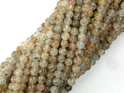Lodolite Quartz, 4mm Round Beads-RainbowBeads