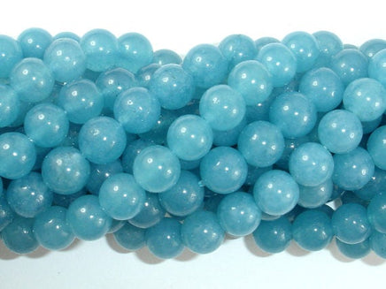 Blue Sponge Quartz Beads, 8mm Round Beads-RainbowBeads