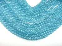 Blue Sponge Quartz Beads, 8mm Round Beads-RainbowBeads