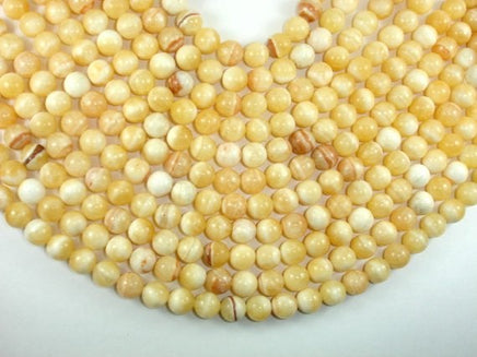 Honey Jade Beads, 10mm Round Beads-RainbowBeads