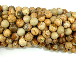 Picture Jasper Beads, 6mm Faceted Round Beads-RainbowBeads