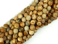 Picture Jasper Beads, 6mm Faceted Round Beads-RainbowBeads
