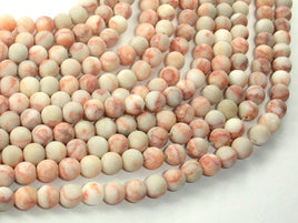 Matte Red Line Jasper, 6mm, Round Beads-RainbowBeads