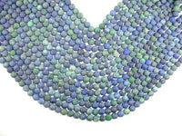 Matte Azurite Malachite Beads, Round, 6mm-RainbowBeads