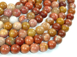 Petrified Wood, 10mm Round Beads-RainbowBeads