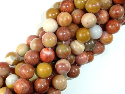 Petrified Wood, 10mm Round Beads-RainbowBeads