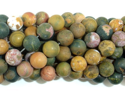 Matte Ocean Jasper, 8mm Round beads-RainbowBeads