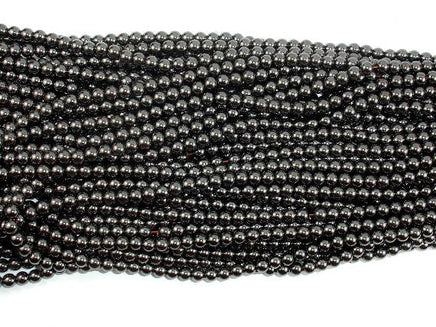Magnetic Hematite Beads, Round, 4mm-RainbowBeads