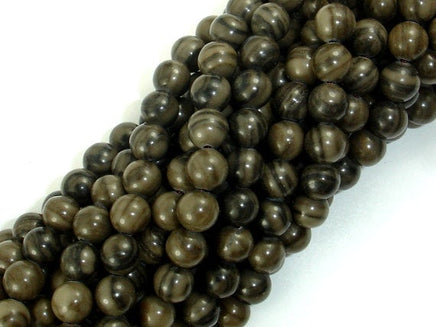 Coffee Jasper, 6mm Round Beads-RainbowBeads