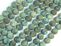 Matte African Turquoise, 8mm Round Beads-RainbowBeads