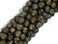Coffee Jasper, 8mm Faceted Round Beads-RainbowBeads