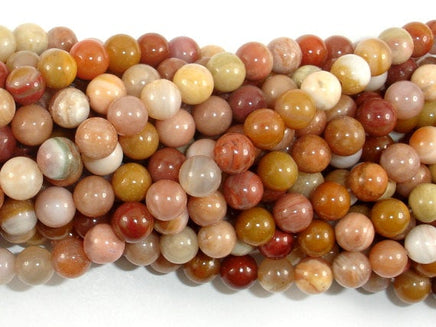 Petrified Wood, 6mm Round Beads-RainbowBeads
