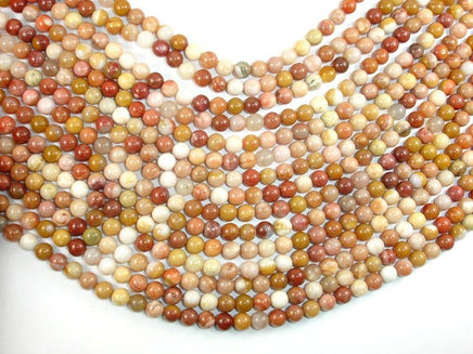 Petrified Wood, 6mm Round Beads-RainbowBeads